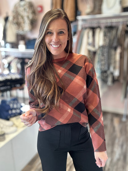 Checker Jacquard Sweater