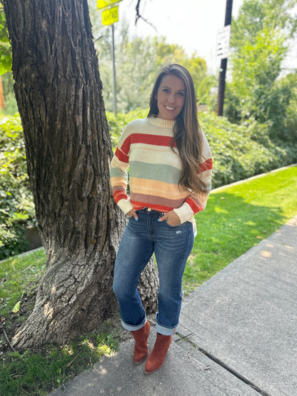 Colorblock Knit Sweater