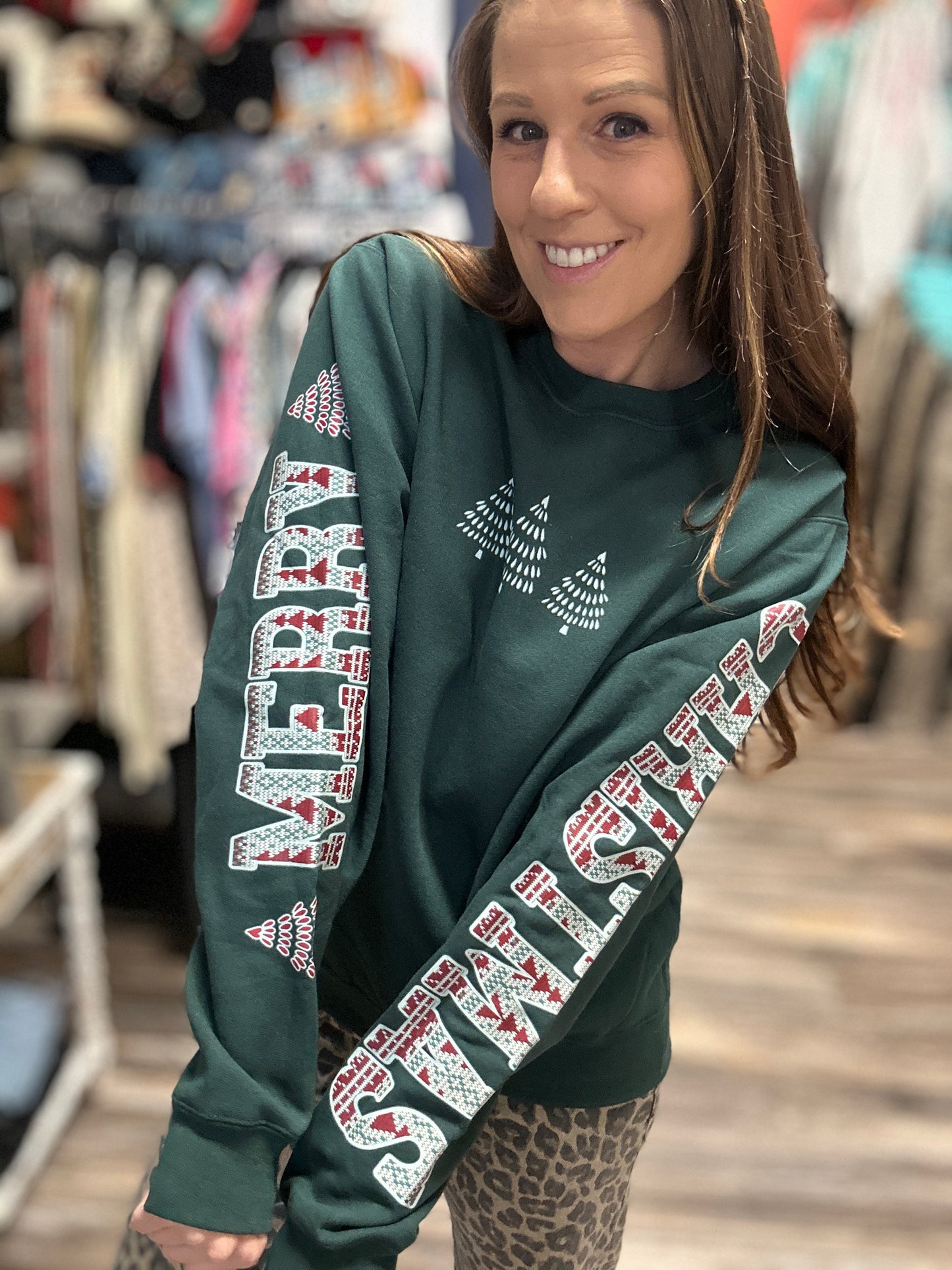 Merry Christmas Plaid Sweatshirt