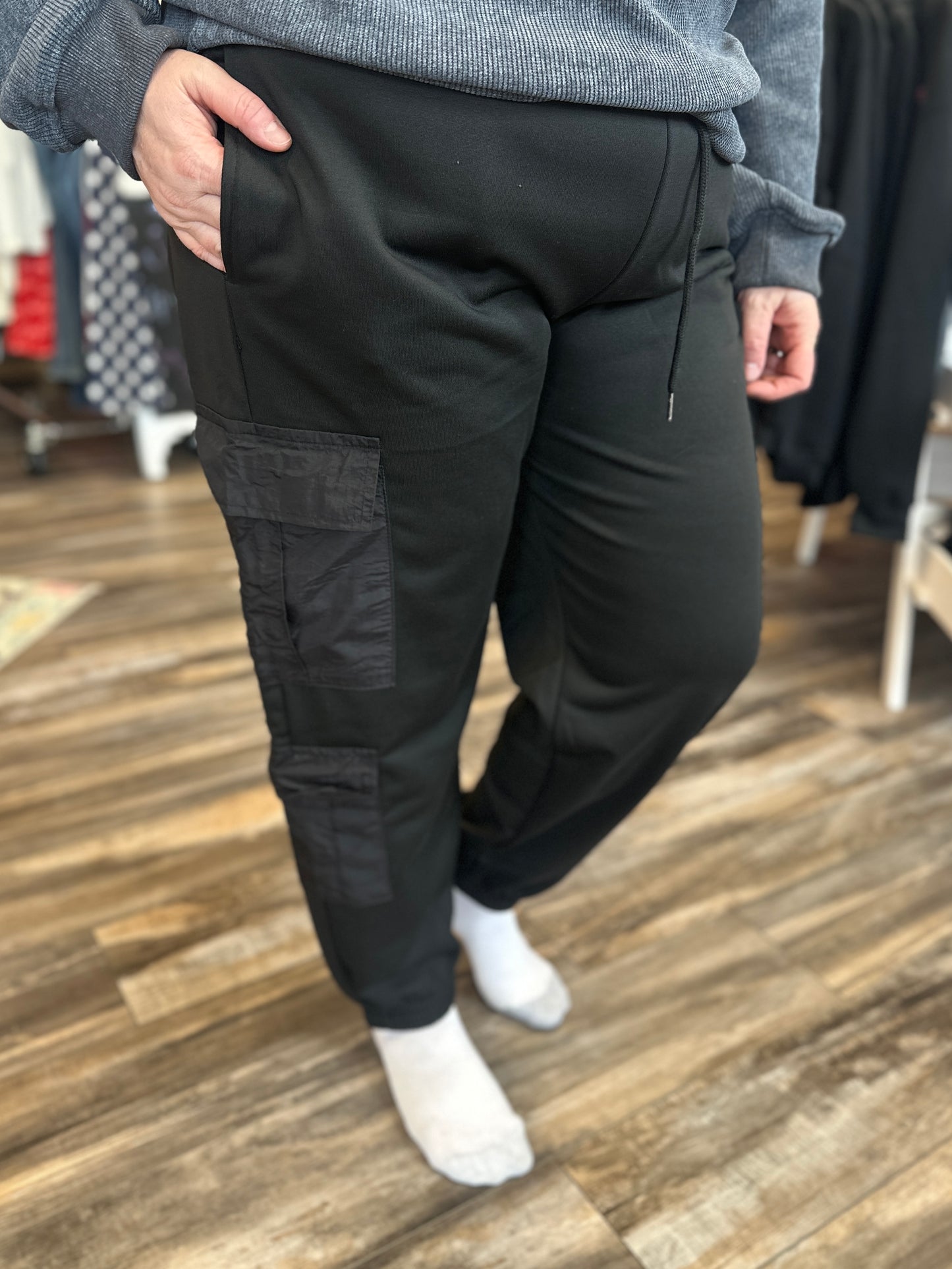 French Terry Joggers with Parachute Cargo Pockets