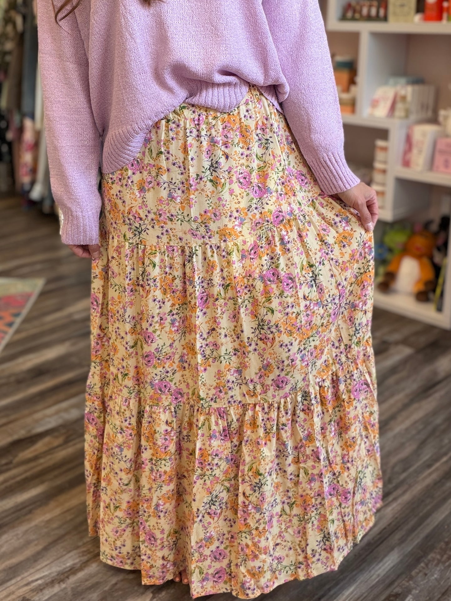 Floral Print Maxi Skirt