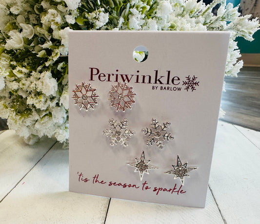 Snowflake Earring Trio