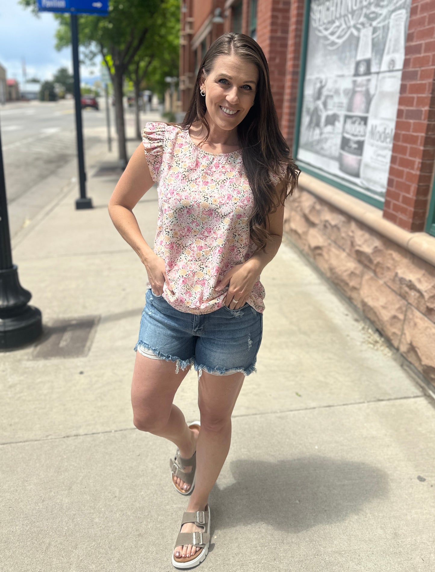 Floral Ruffle Blouse