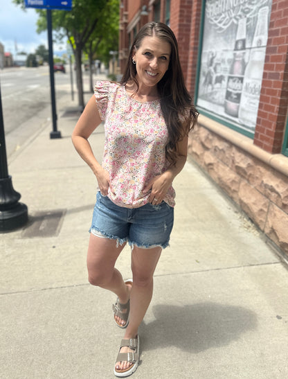 Floral Ruffle Blouse
