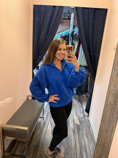Snap Button Collared Sweater
