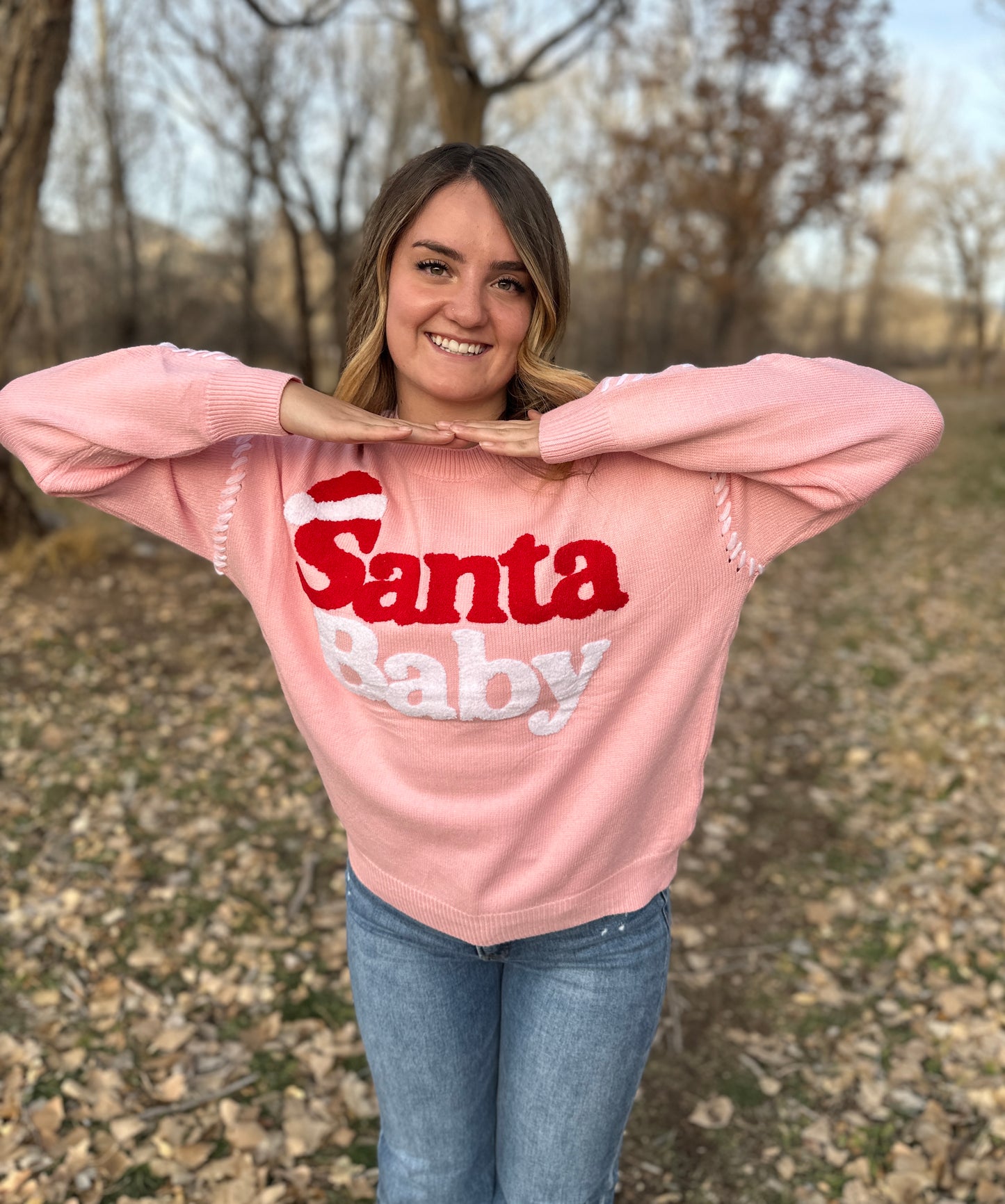 Light Pink Santa Baby Sweater