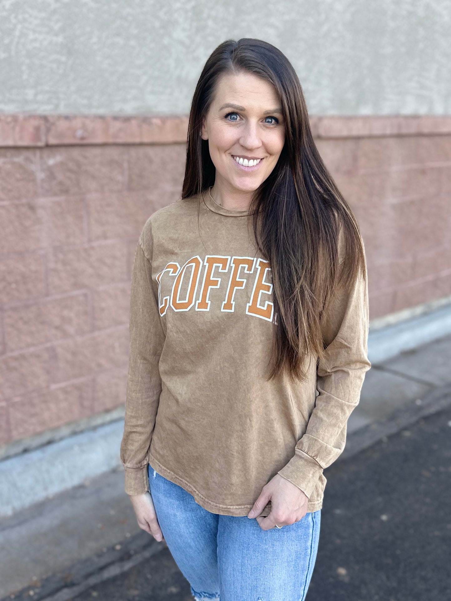 COFFEE Puff Mineral Wash Long Sleeve