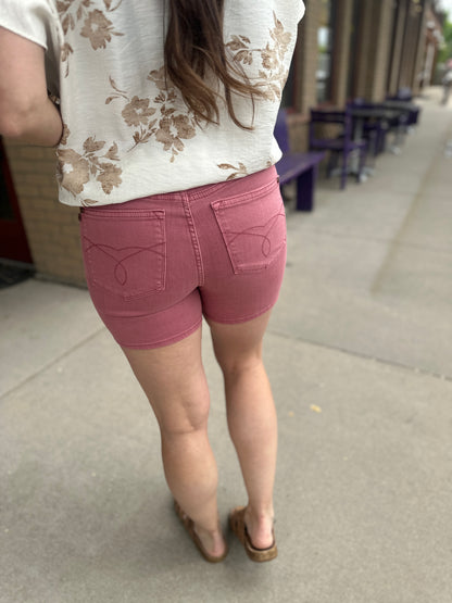 High Waist Rose Shorts