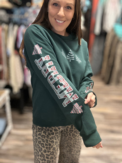 Merry Christmas Plaid Sweatshirt