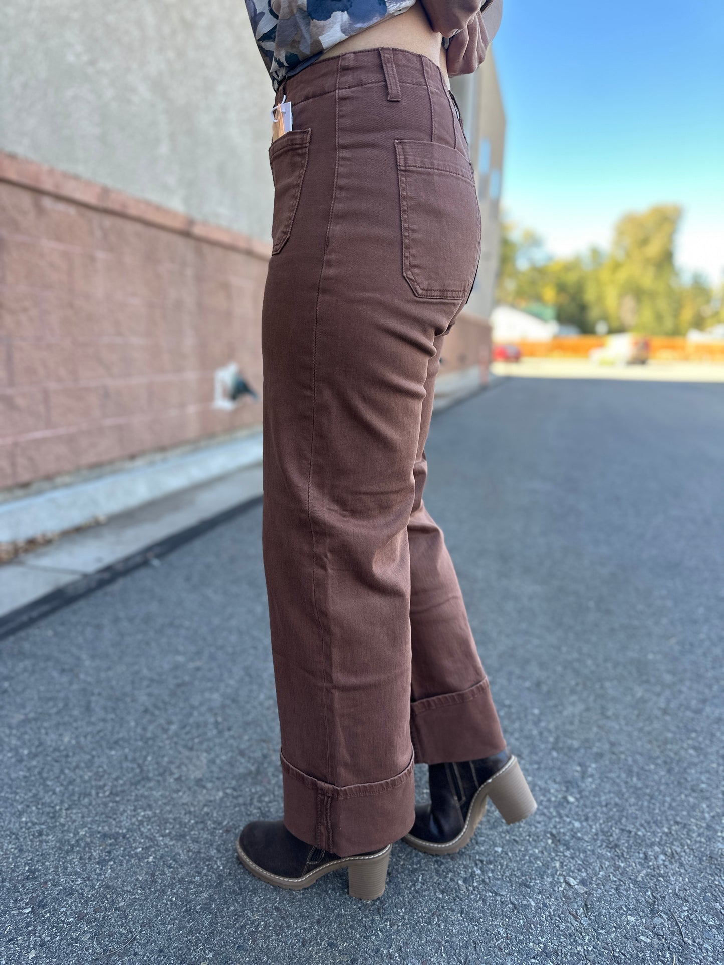 Espresso Patch Pocket Jeans