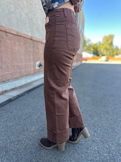 Espresso Patch Pocket Jeans