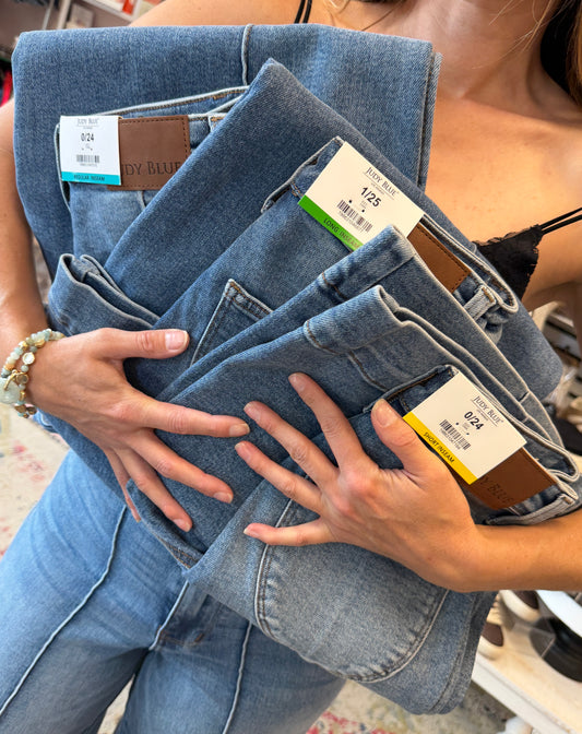 33" Liza Palazzo Shield Pocket Jeans