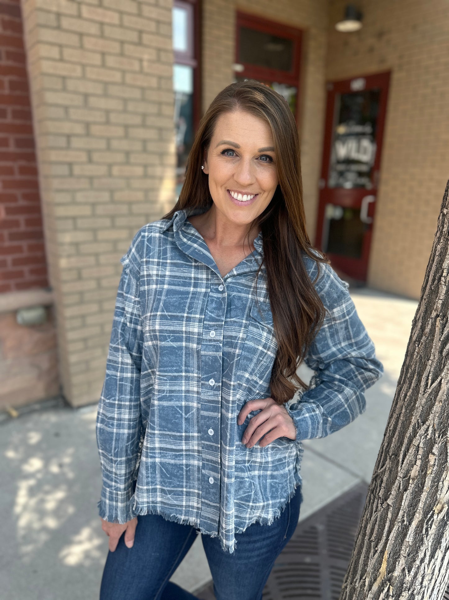 Frayed Blue Flannel