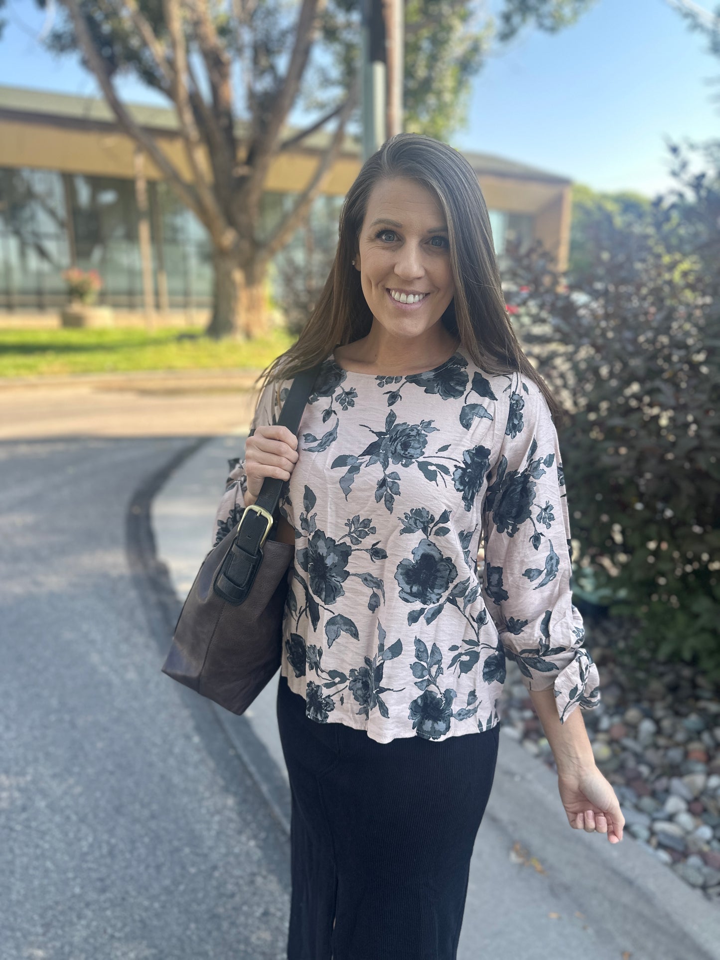 Floral 3/4 Sleeve Blouse