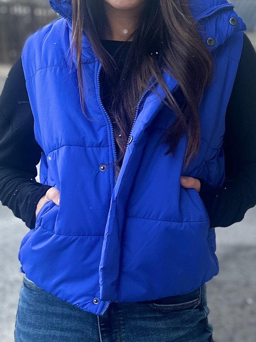 Solid Puffer Vest