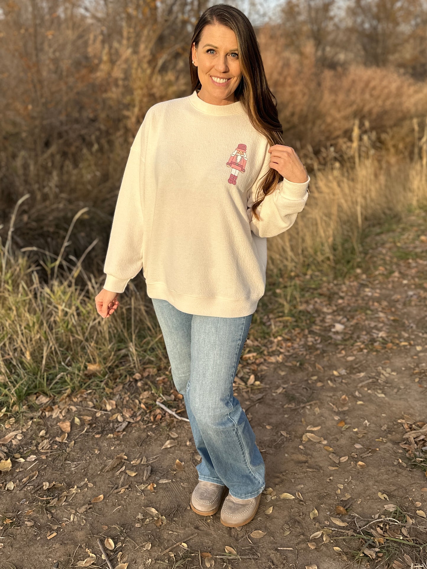 "Nutcracker" Cookie Graphic Knit Sweatshirt