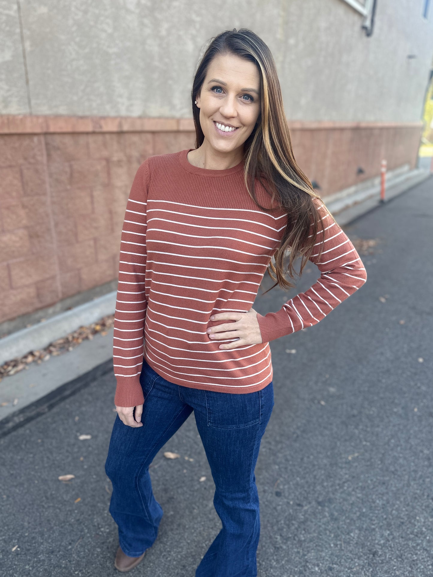 Striped Crew Neck Long Sleeve