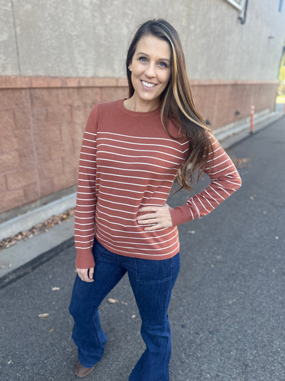 Striped Crew Neck Long Sleeve
