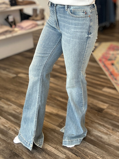 JoJo Flare Jeans with Slit Petite 29"