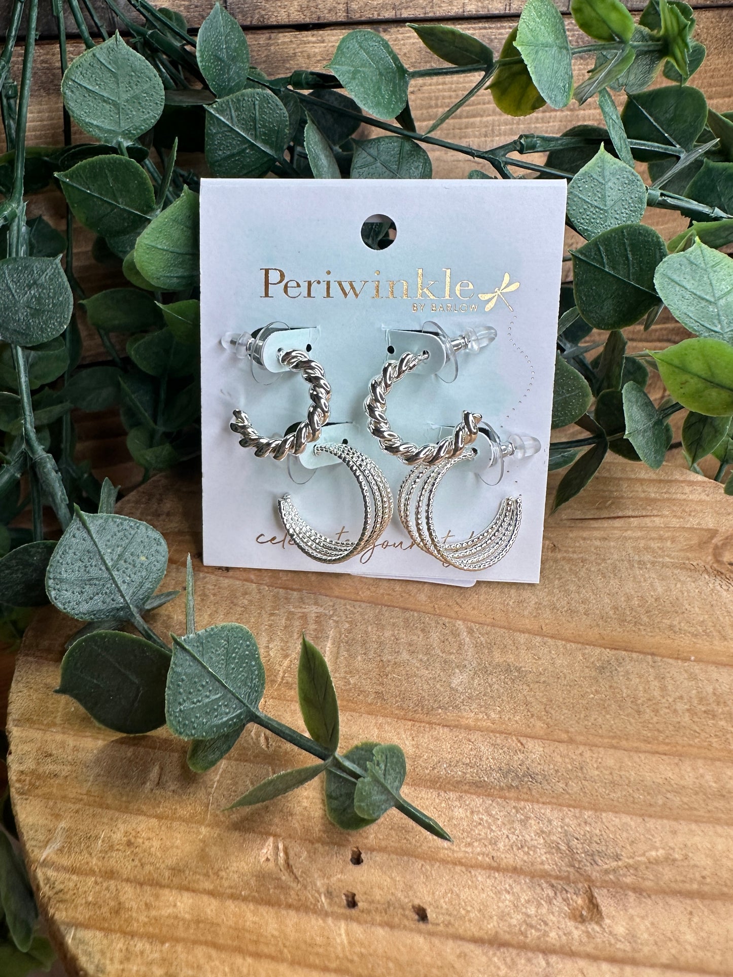 Silver Hoop Set