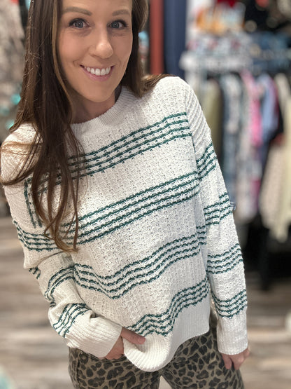 Textured Striped Sweater