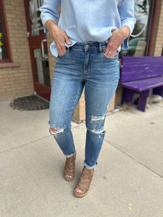 Kelly Vintage Wash Boyfriend Jeans