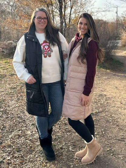 Long Quilted Puffer Vest