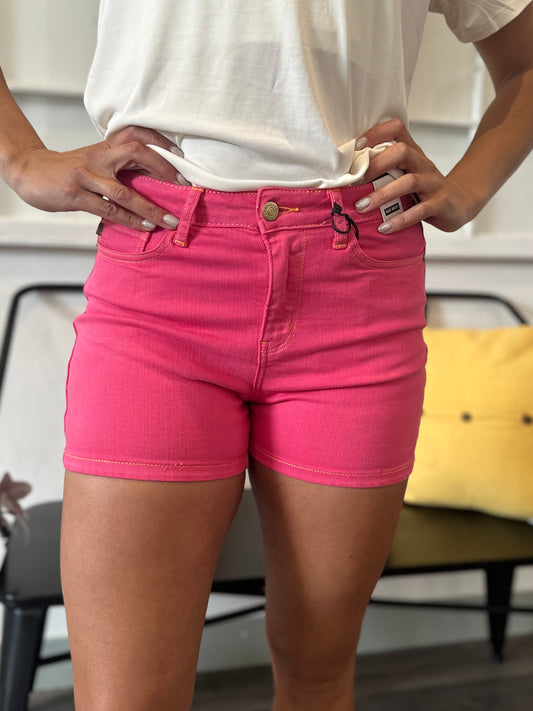 Magenta HW Dyed Shorts