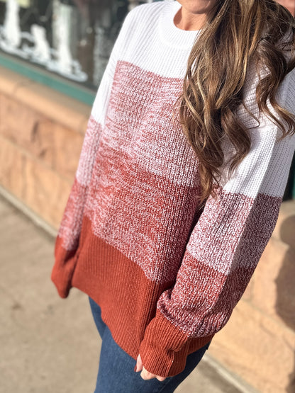 Rust Ribbed Sweater