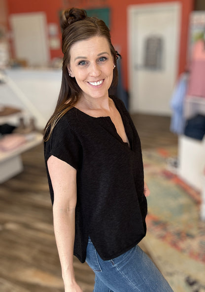 Knit V-Neck Sleeveless Top