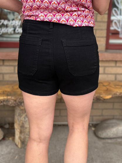 Black Trouser Shorts