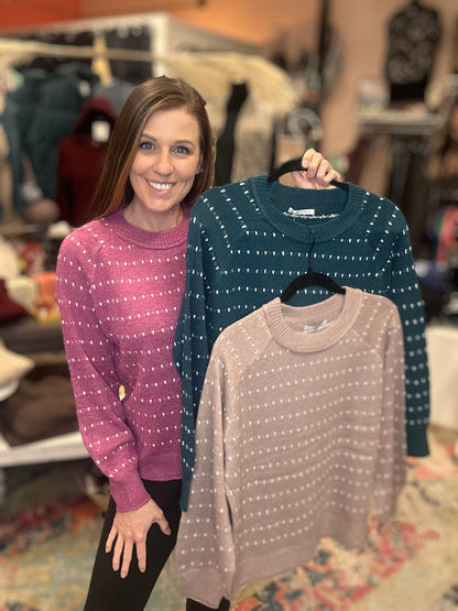 Textured Knit Sweater