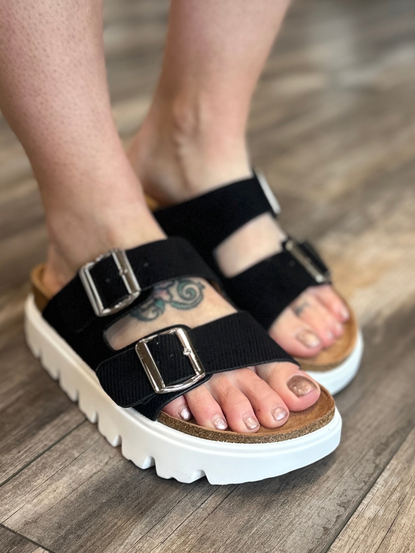 Jazmine Black Platform Sandal
