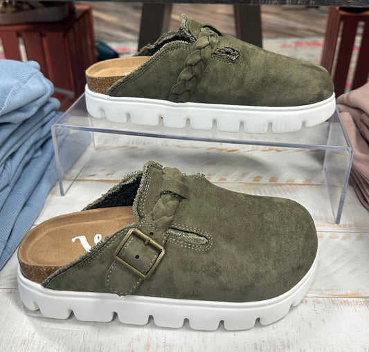 Olive Braided Slip On