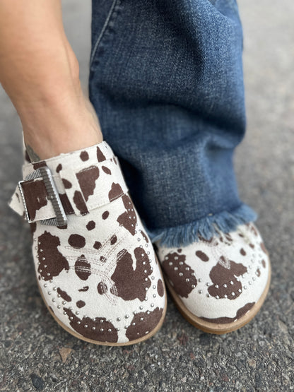Cow Print Slip On