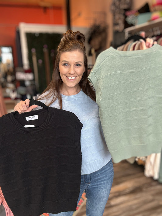 Overlock Knit Sleeveless Top