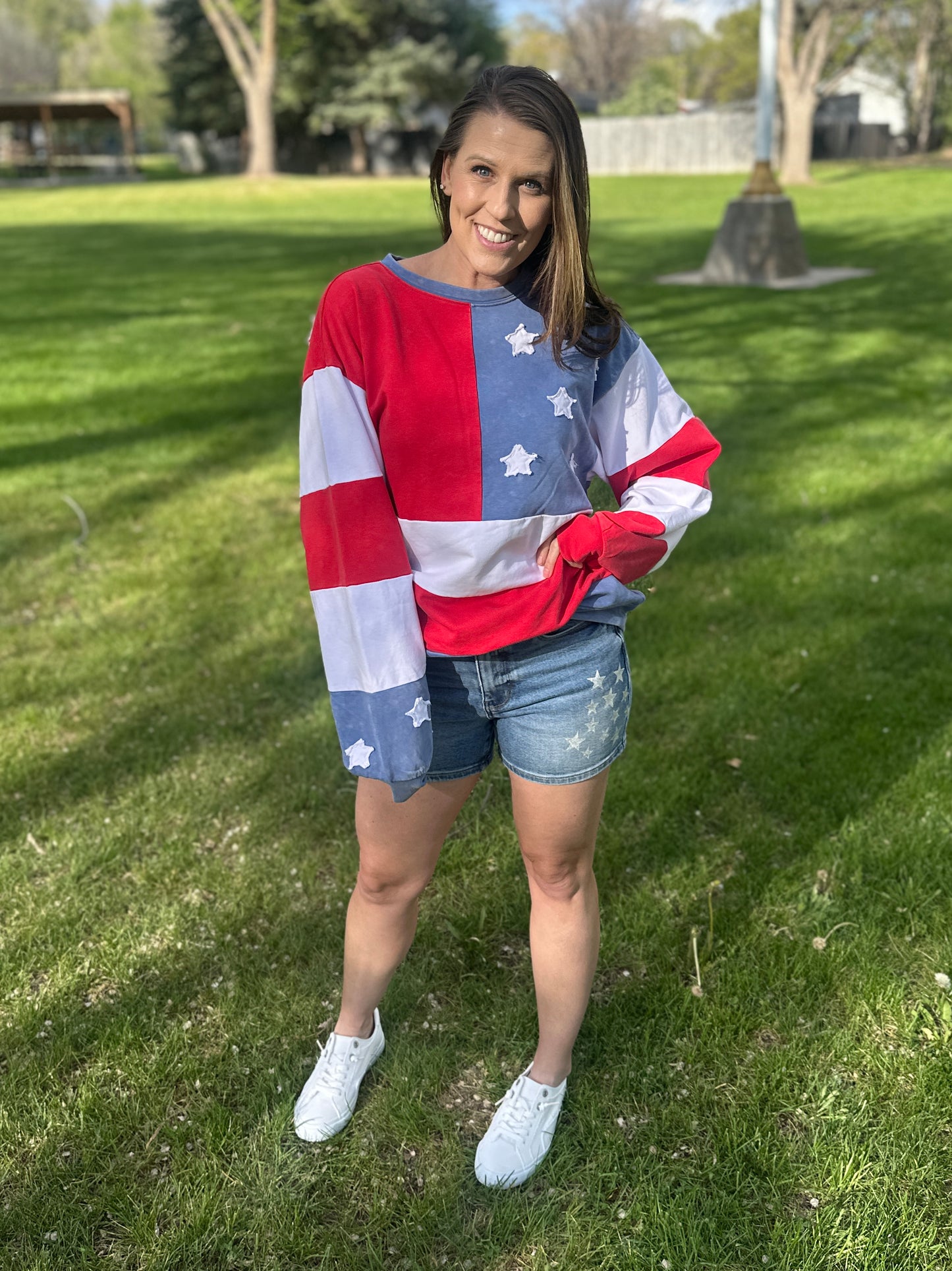 Mineral Wash Americana Sweatshirt