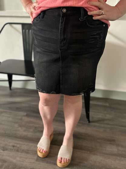 Black Rigid Destroy Skirt