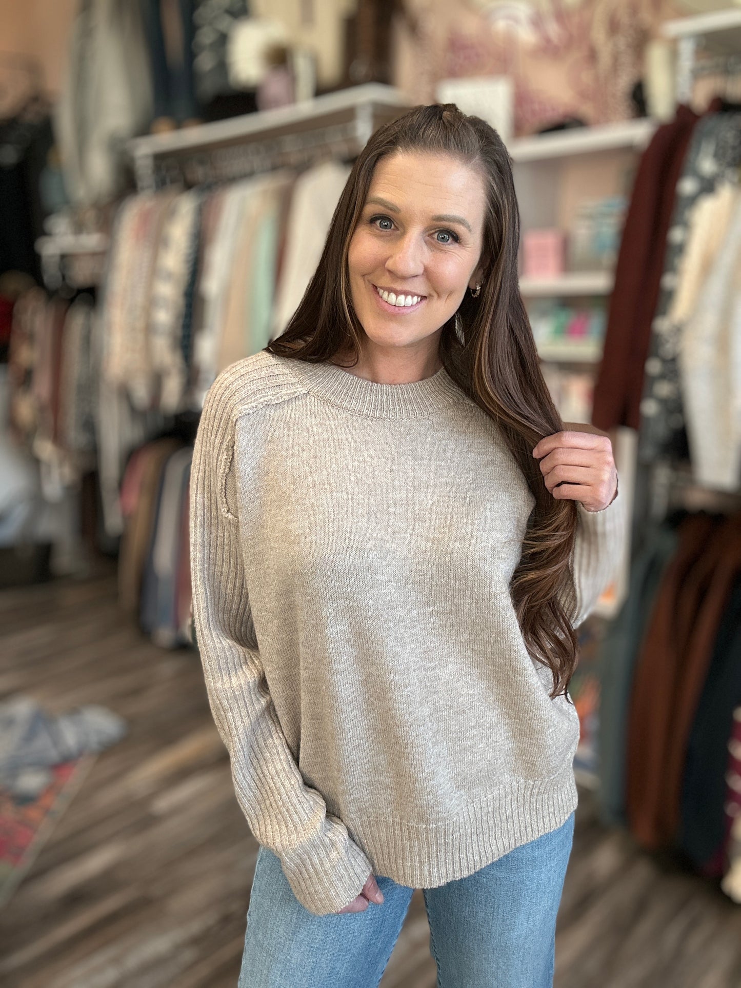 Ribbed Textured Sweater