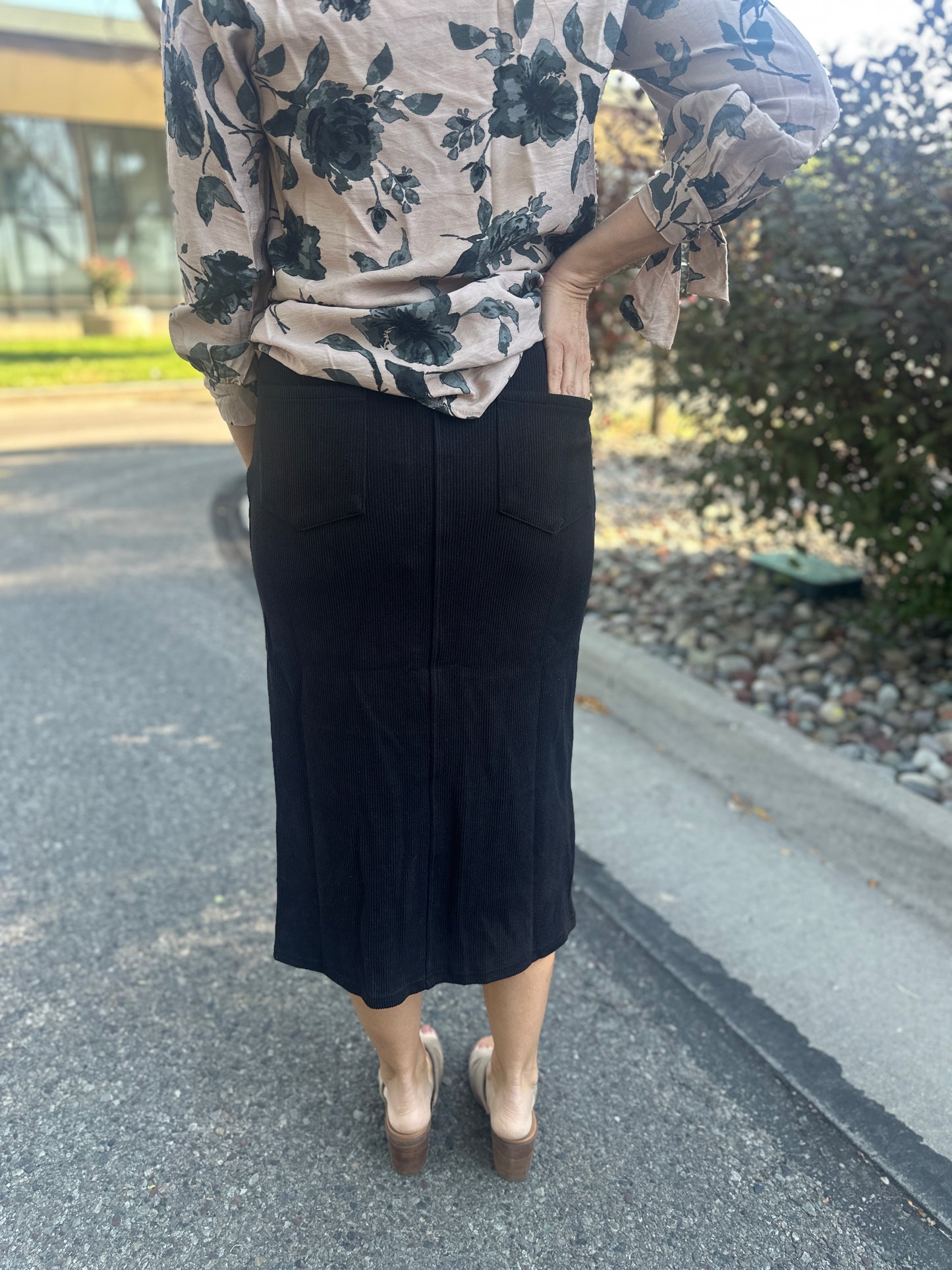 Corduroy Midi Skirt