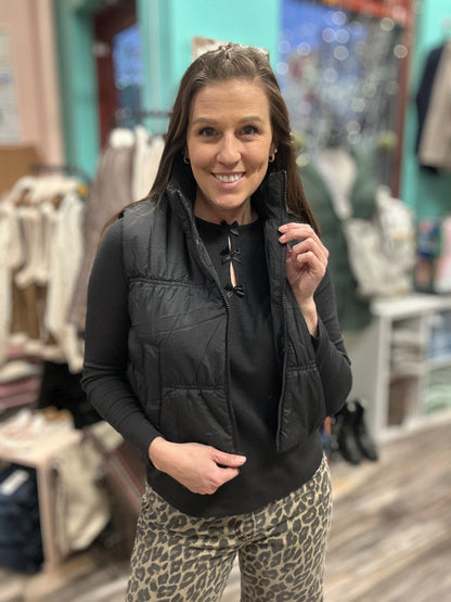 Cropped Puffer Vest