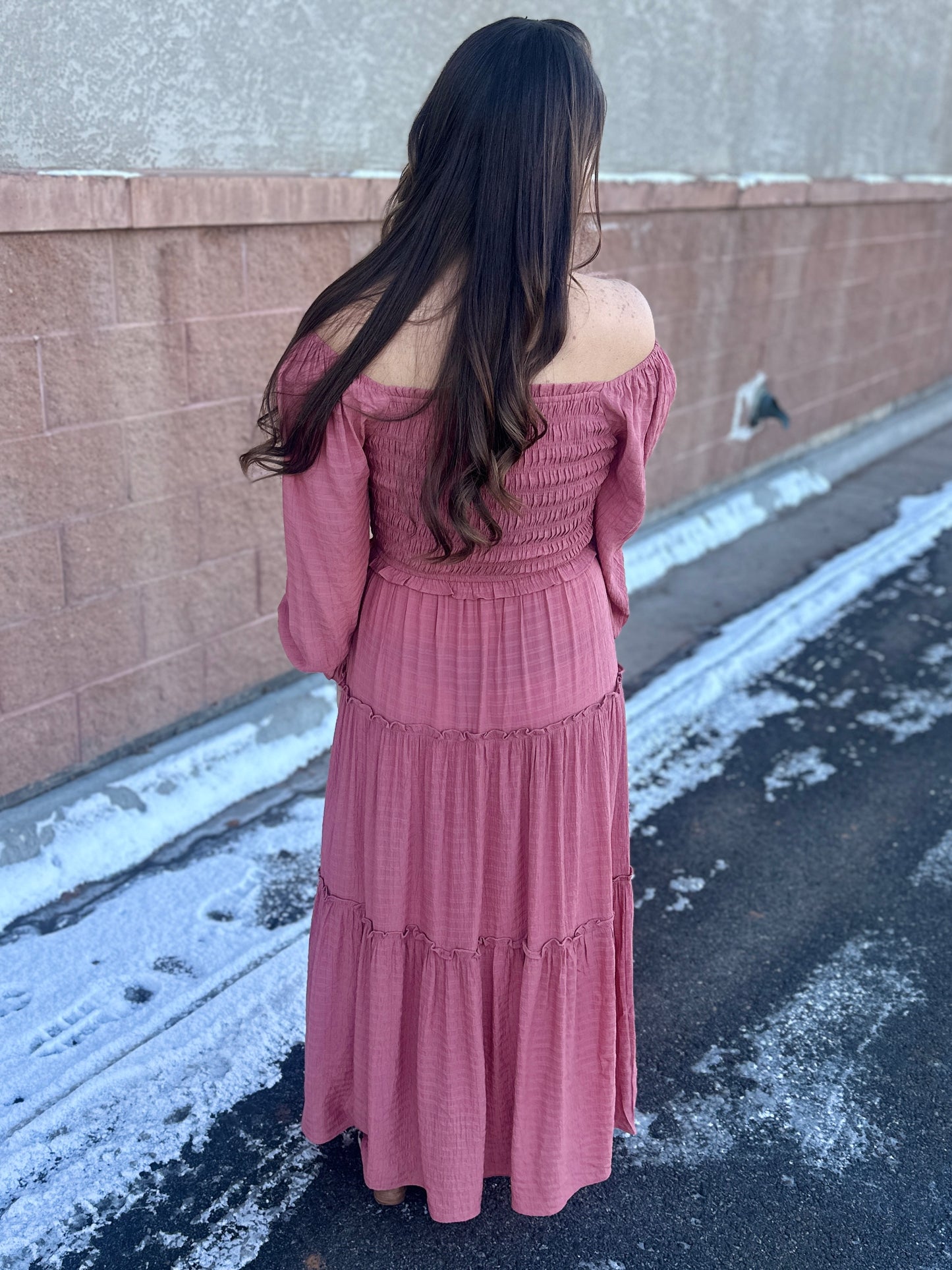 Smocked Ruffle Maxi Dress