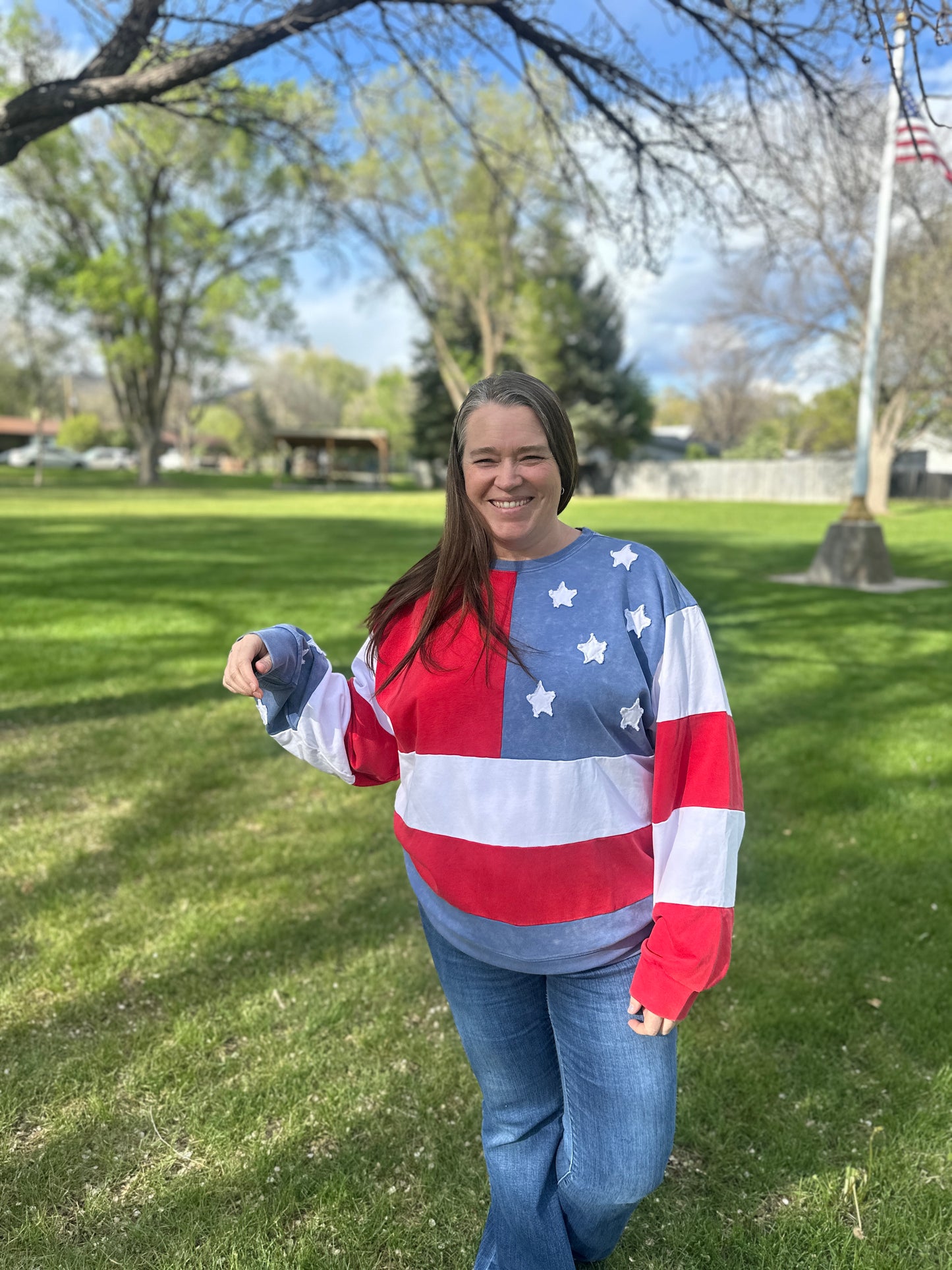 Mineral Wash Americana Sweatshirt