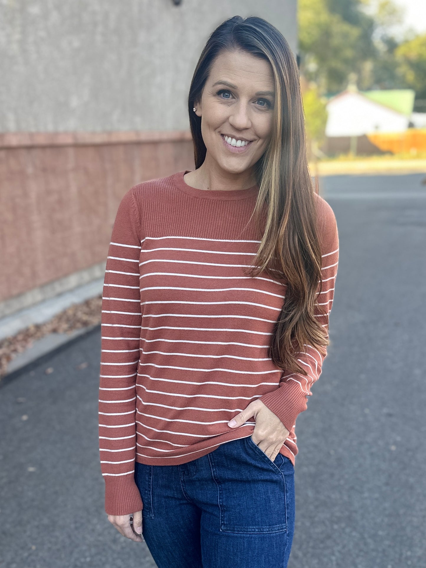 Striped Crew Neck Long Sleeve