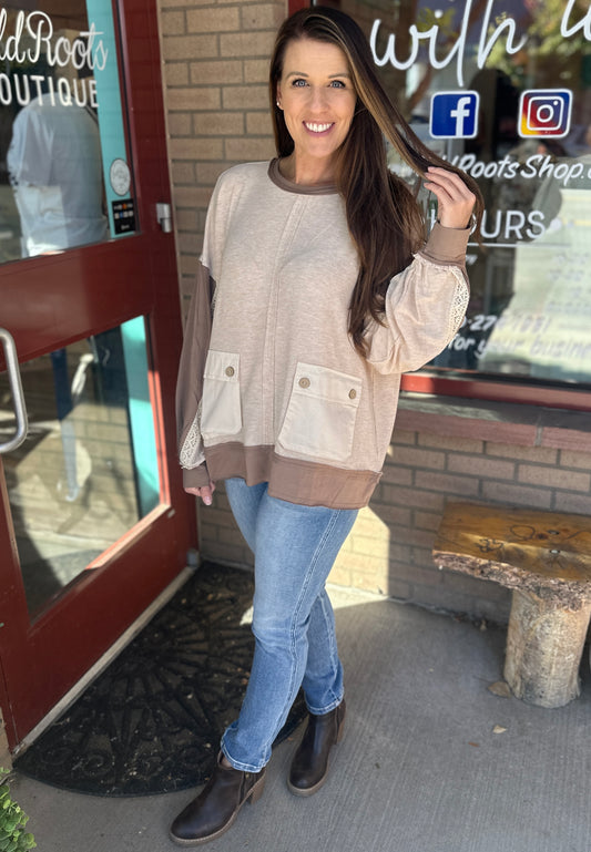Oatmeal Ribbed Long Sleeve