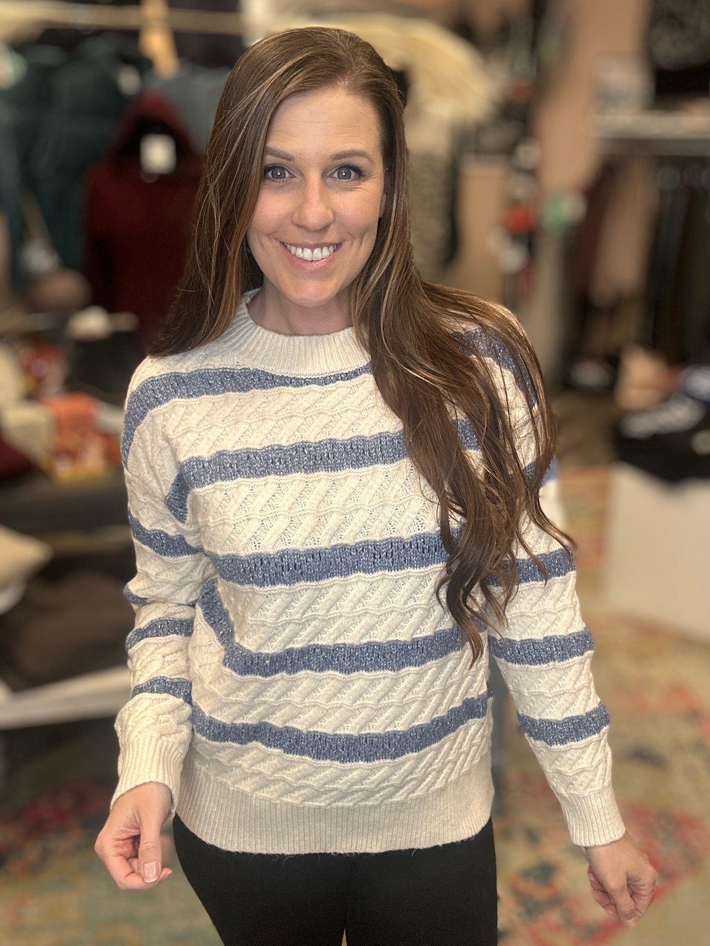 Lurex Striped Sweater