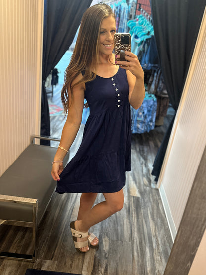 Navy Midi Dress