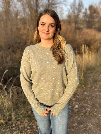 Cozy Dotted Knit Sweater