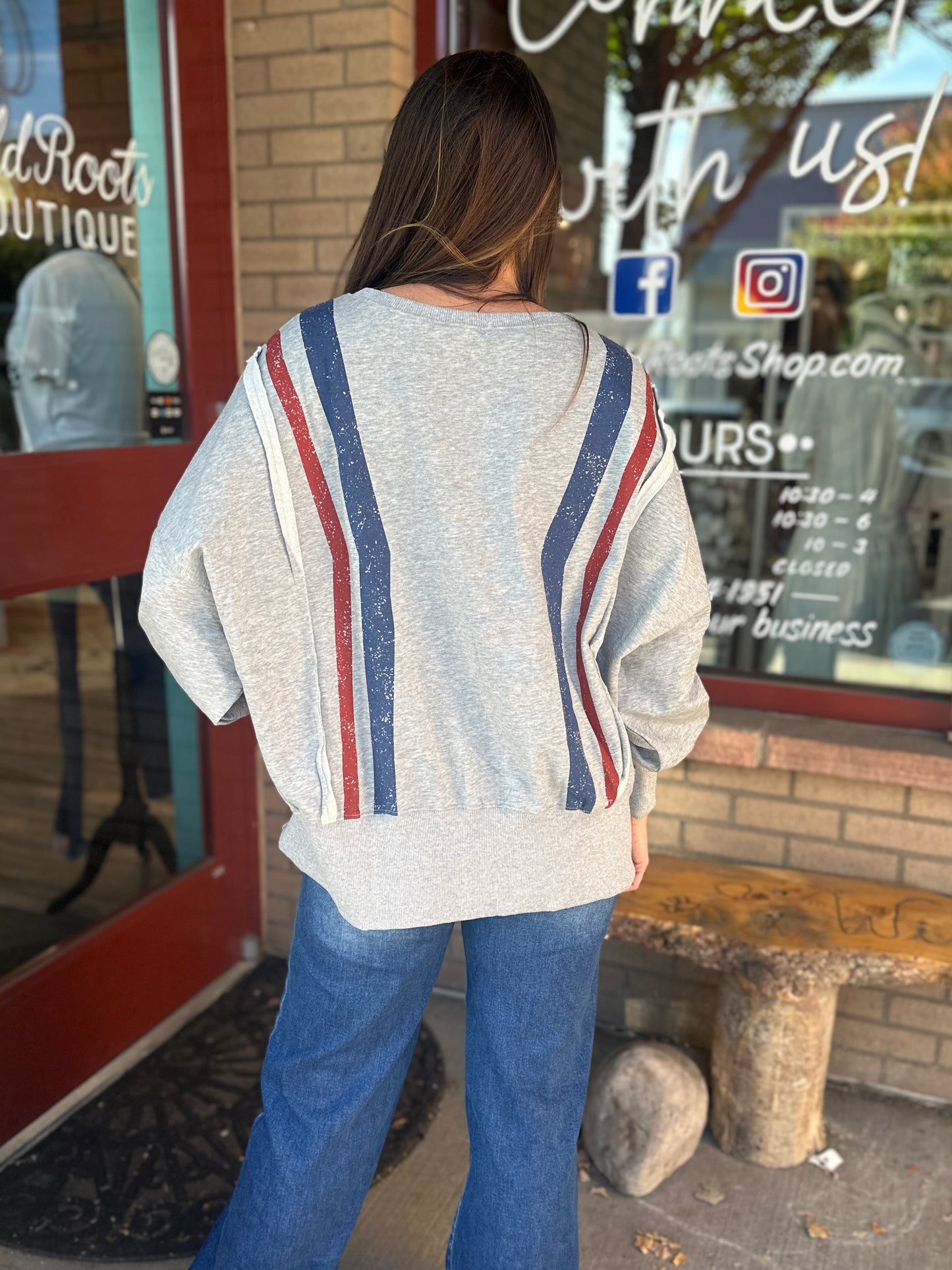 USA Star Graphic Sweatshirt