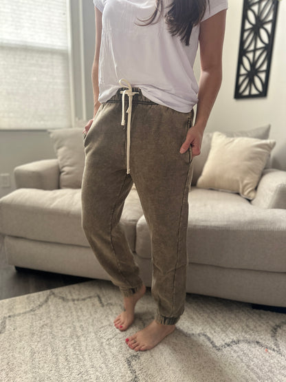 Acid Wash Fleece Sweatpants